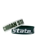 Michigan State Spartans Kids 2 Pack Silicone Bracelet - Green
