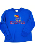 Kansas Jayhawks Toddler Blue Chevron T-Shirt