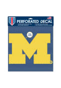 Michigan Wolverines 12x12 Perforated Auto Decal - Yellow