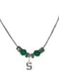 Michigan State Spartans Womens Beaded Necklace - Green