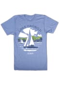 Iowa Bozz Prints Lake Okoboji Fashion T Shirt - Blue