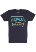 Iowa Bozz Prints Its Okay With Alcohol Fashion T Shirt - Navy Blue