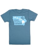 Iowa Bozz Prints Hawaii Backwards Fashion T Shirt - Blue