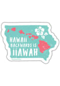 Iowa Hawaii Backward Stickers