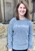 Lawrence Womens Navy Script Long Sleeve Crew Sweatshirt