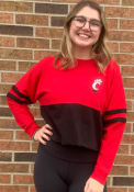 Red Womens Cincinnati Bearcats Cropped Retro Jersey T-Shirt