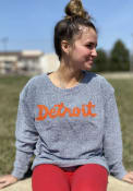 Detroit Womens Script Crew Sweatshirt - Navy Blue