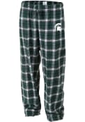 Michigan State Spartans Youth Plaid Flannel Sleep Pants - Green