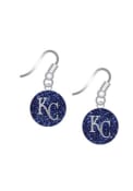 Kansas City Royals Womens Glitter Dangler Earrings - Blue