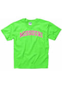 Missouri Youth Green Neon Arch Short Sleeve T Shirt