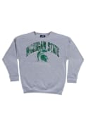 Michigan State Spartans Youth Grey Arch Crew Sweatshirt