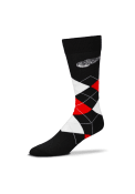 Detroit Red Wings Acrylic Argyle Socks - Black