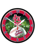 St Louis Cardinals 10.75in Baseball Wall Clock