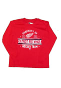 Detroit Red Wings Youth Red Red Wings graphics on front chest T-Shirt