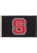 NC State Wolfpack 3x5 Black Silk Screen Grommet Flag