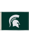 Michigan State Spartans 2x3 Green Silk Screen Grommet Flag