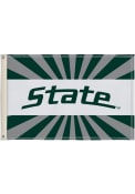 Michigan State Spartans 2x3 White Silk Screen Grommet Flag
