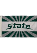 Michigan State Spartans 3x5 White Silk Screen Grommet Flag