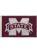 Mississippi State Bulldogs 3x5 Maroon Silk Screen Grommet Flag