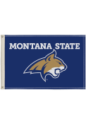 Montana State Bobcats 2x3 Blue Silk Screen Grommet Flag
