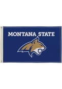 Montana State Bobcats 3x5 Blue Silk Screen Grommet Flag