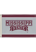 Mississippi State Bulldogs 2x3 Black Silk Screen Grommet Flag