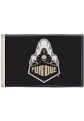 Purdue Boilermakers 2x3 Black Silk Screen Grommet Flag