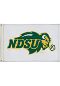 North Dakota State Bison 2x3 White Silk Screen Grommet Flag