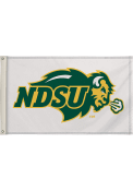 North Dakota State Bison 3x5 White Silk Screen Grommet Flag