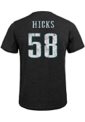 Jordan Hicks Philadelphia Eagles Black Name Number Fashion Player Tee