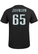 Lane Johnson Philadelphia Eagles Majestic Threads Name And Number T-Shirt - Black