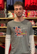 St Louis Cardinals State Of Mind Fashion T Shirt - Grey