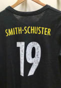 JuJu Smith-Schuster Pittsburgh Steelers Black Name and Number Fashion Tee