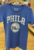 Philadelphia 76ers Womens Blue Skyline T-Shirt