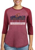 Cleveland Cavaliers Womens Hometown Champs Maroon LS Tee