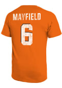 Baker Mayfield Cleveland Browns Majestic Threads Primary Name And Number T-Shirt - Orange