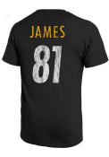 Jesse James Pittsburgh Steelers Majestic Threads Primary Name and Number T-Shirt - Black