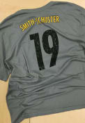 JuJu Smith-Schuster Pittsburgh Steelers Majestic Threads Primary Name And Number T-Shirt - Grey