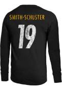 JuJu Smith-Schuster Pittsburgh Steelers Majestic Threads Primary Name And Number Long Sleeve T-Shirt - Black