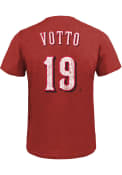 Joey Votto Cincinnati Reds Majestic Threads Name And Number T-Shirt - Red