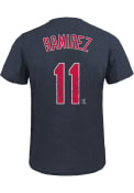Jose Ramirez Cleveland Indians Majestic Threads Name And Number T-Shirt - Navy Blue