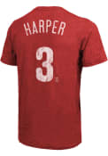Bryce Harper Philadelphia Phillies Majestic Threads Name And Number T-Shirt - Red