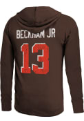 Odell Beckham Jr Cleveland Browns Majestic Threads Name And Number Long Sleeve T-Shirt - Brown
