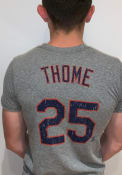 Jim Thome Cleveland Indians Majestic Threads Road Jersey T-Shirt - Grey