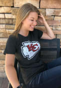 Kansas City Chiefs Womens Triblend Crew T-Shirt - Black