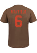 Baker Mayfield Cleveland Browns Majestic Threads Name And Number T-Shirt - Brown
