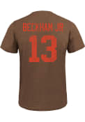 Odell Beckham Jr Cleveland Browns Majestic Threads Name And Number T-Shirt - Brown