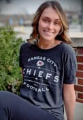 Kansas City Chiefs Womens Boyfriend Vintage T-Shirt - Black