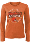 Cleveland Browns Womens Boyfriend End Around T-Shirt - Orange