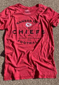 Kansas City Chiefs Womens Vintage Boyfriend T-Shirt - Red